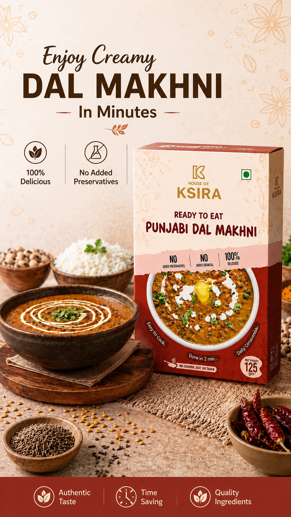 Punjabi Dal Makhni  - Ready to eat